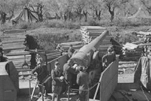 An Italian 194mm railway gun in Monte Cassino