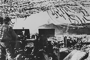 American artillery in Monte Cassino