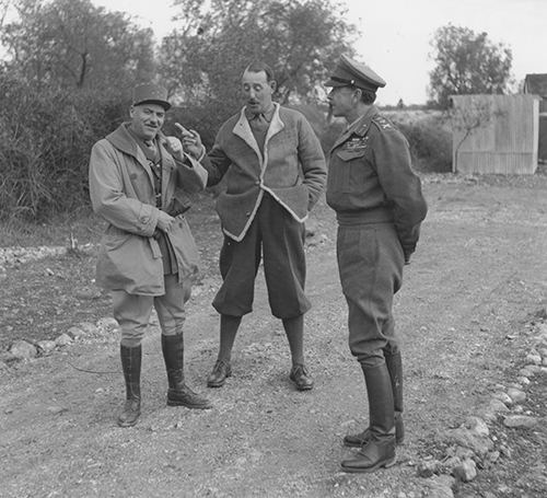 Generals Juin, Leese and Alexander in Monte Cassino