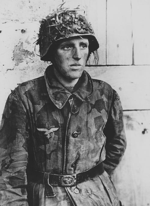 Captured German Panzergrenadier in Monte Cassino