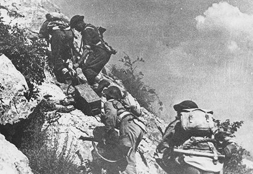 British troops advance