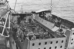 Canadian troops embarking
