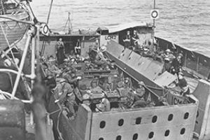 Canadian troops embarking