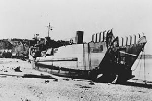 Destroyed landing craft