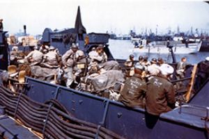 US troops in Weymouth Harbour