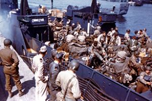 US troops in Weymouth Harbour