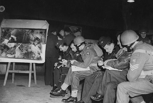 Airborne troops prior to take off