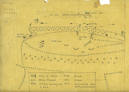 Sketch of the Merville Battery defences