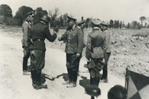 German officers inspecting the Merville Battery