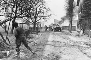 US paras knock out a German armoured car