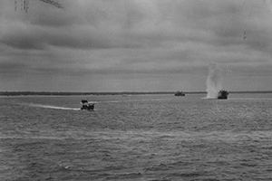 Browse German 88mm bursts near an LST