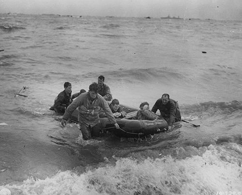 Survivors of a sunken LCVP