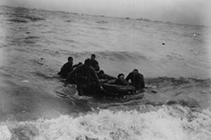 Survivors from a sunk LST
