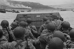Browse American assault troops in a landing craft