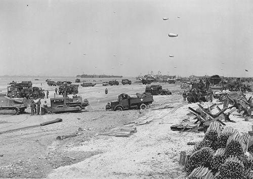 Many types of landing craft
