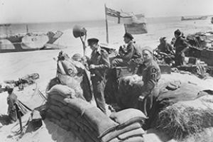 A beach party from the Royal Naval Commandos