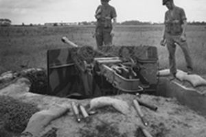 A captured German 50mm anti tank gun
