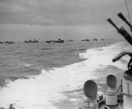 Part of the invasion fleet for Operation Neptune