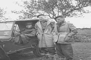 General Harry Crerar at the wheel of his jeep