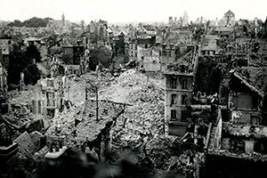 Browse Caen with widespread catastrophic destruction