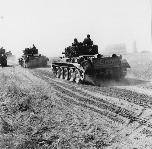 Cromwell tanks of the 2nd Northants Yeomanry