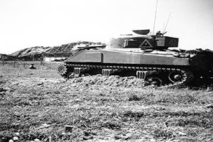 A Sherman tank of the Fort Garry Horse