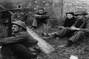 German prisoners under Canadian guard