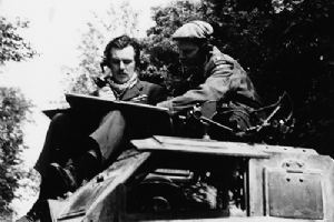 A Visual Control Post (VCP) operating from a Humber scout car
