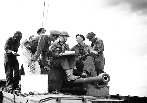 Tank and infantry officers