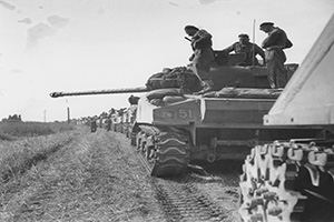 Browse Sherman tanks of the "B" Squadron, 1st Armoured Regiment