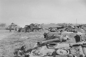 Browse Sherman tanks of the 10th Armoured Cavalry Brigade