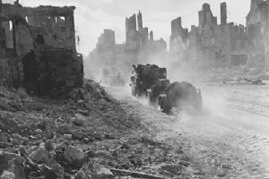 A convoy from a Canadian field artillery