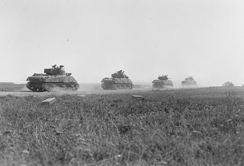 4th Canadian Armoured Division Shermans