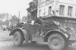 Canadian Corps commander Lt Gen Guy G Simonds
