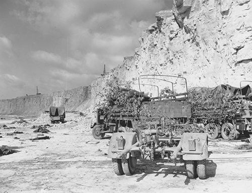 Abandoned German vehicles Haut Mesnil quarry