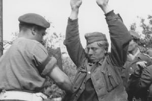 German prisoners are searched