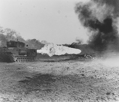 Crocodile flame-throwing tank