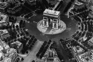 Browse Aerial view of the Arc de Triomphe, Paris