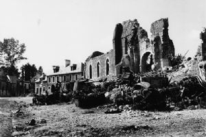 The destroyed wrecks of two Marder III