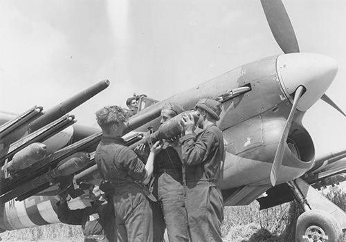 Hawker Typhoon being rearmed