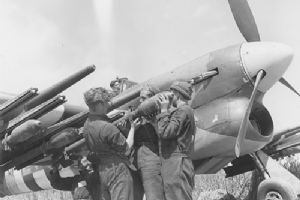 Hawker Typhoon being rearmed