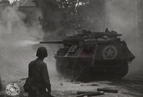 An American armoured vehicle