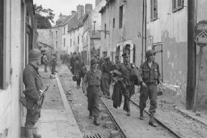 Browse American Infantry escort Oberst von Aulock into captivity