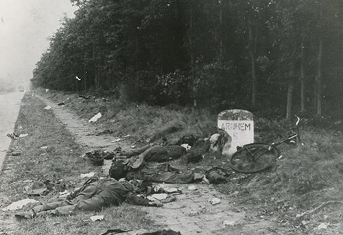 The bodies of two British soldiers