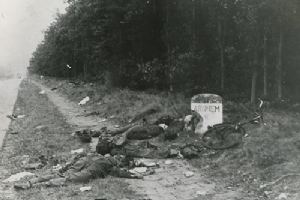 The bodies of two British soldiers