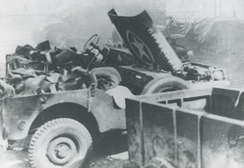 Destroyed Jeep on Schoonoord