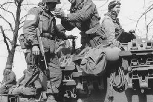 A paratrooper from US XVIII Airborne Corps
