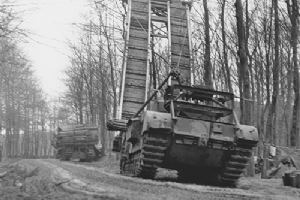 A Churchill bridging tank