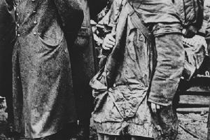 Exhausted German infantry captured by the Americans