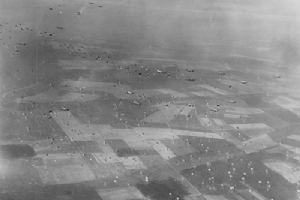 Browse Paratroopers drop from C-47 transport planes
